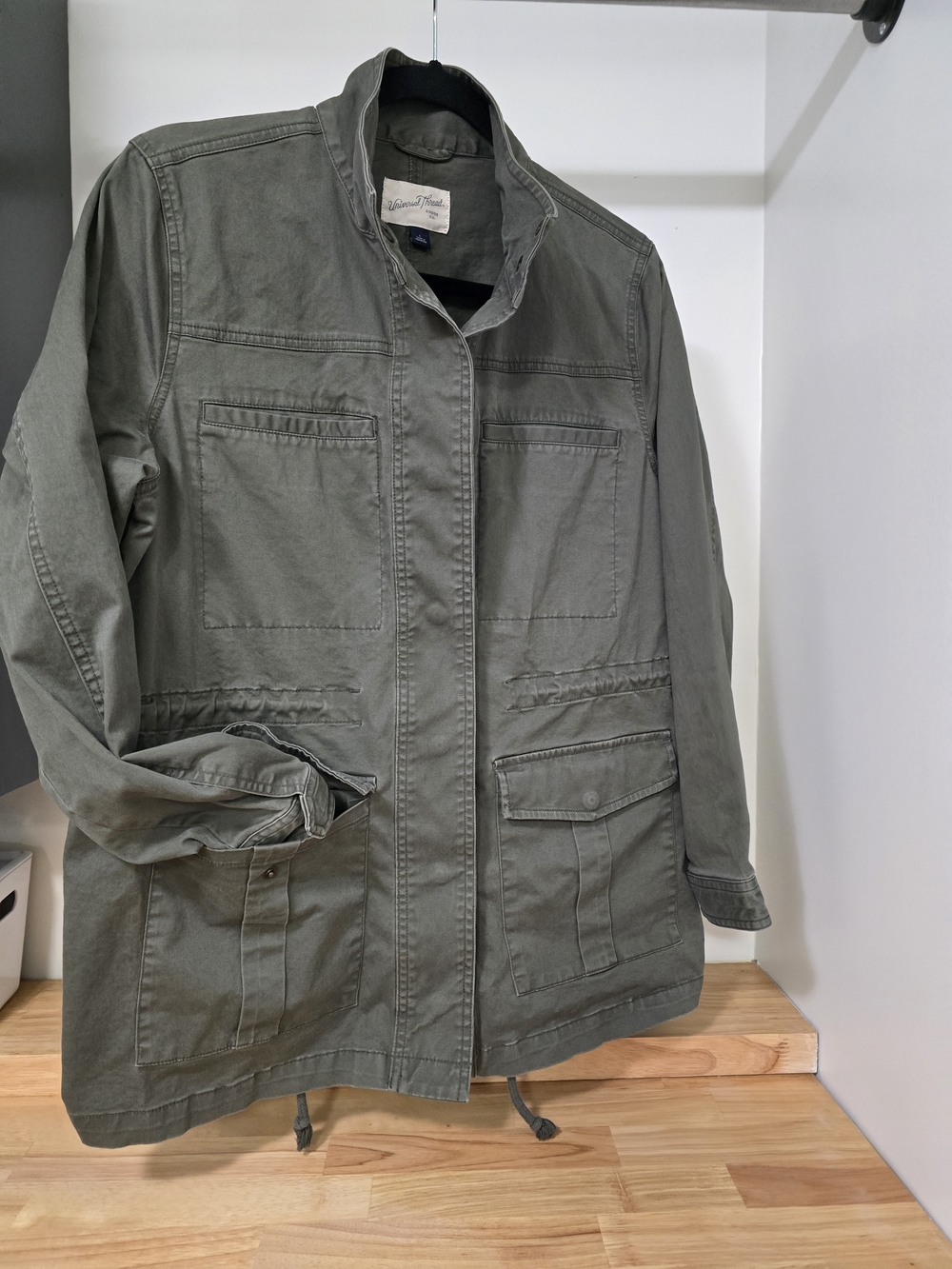 Casual Women's Olive Field Utility Jacket - Size Large